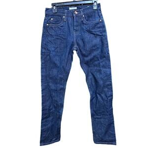 Unbranded Brand Skinny Jeans Mens Size 28 Dark Blue 14.5oz Selvedge Denim UB101